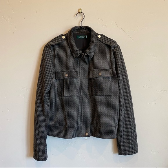LAUREN RALPH LAUREN Houndstooth Dress Jacket Blazer NWOT - Picture 1 of 11
